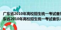 廣東省2010年高校招生統一考試音樂術科考試大綱(關于廣東省2010年高校招生統一考試音樂術科考試大綱介紹)