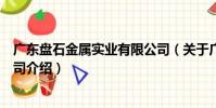 廣東盤石金屬實業有限公司(關于廣東盤石金屬實業有限公司介紹)