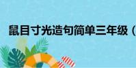 鼠目寸光造句簡單三年級(鼠目寸光造句)