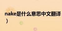 nake是什么意思中文翻譯(nake是什么意思)