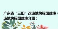廣東省“三舊”改造地塊標圖建庫(關于廣東省“三舊”改造地塊標圖建庫介紹)