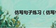 仿寫句子練習(仿寫句子練習)