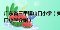 廣東省三甲鎮山口小學(關于廣東省三甲鎮山口小學介紹)