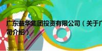 廣東益華集團投資有限公司(關于廣東益華集團投資有限公司介紹)