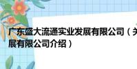 廣東盛大流通實業發展有限公司(關于廣東盛大流通實業發展有限公司介紹)
