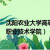 沈陽農業大學高等職業技術學院分數線（沈陽農業大學高等職業技術學院）