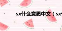 sx什么意思中文(sx什么意思)