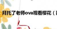 拜托了老師ova觀看櫻花(拜托了老師ova)