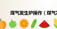 煤氣發生爐操作(煤氣發生爐原理)