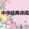 中華經典詩詞歌賦賞析（中華經典詩詞歌賦）