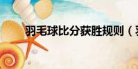 羽毛球比分獲勝規則(羽毛球比分)