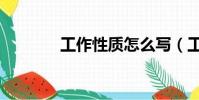 工作性質怎么寫(工作性質)