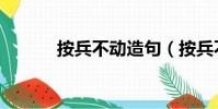 按兵不動造句(按兵不動造句)