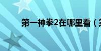 第一神拳2在哪里看(第一神拳2)