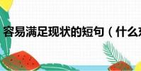 容易滿足現狀的短句(什么東西最容易滿足)