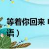 等著你回來 電視劇 粵語 結局（等著你回來粵語）