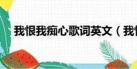 我恨我癡心歌詞英文(我恨我癡心歌詞)