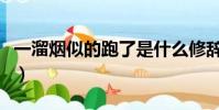 一溜煙似的跑了是什么修辭手法(一溜歪什么)