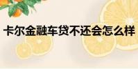 卡爾金融車貸不還會怎么樣(卡爾金怎么抓)