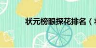 狀元榜眼探花排名(狀元榜眼)
