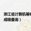 浙江省計算機等級考試成績怎么查（浙江省計算機等級考試成績查詢）