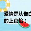 愛情是從告白開始的小說（愛情是從告白開始的上官怡）
