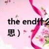 the end什么意思中文翻譯（the end什么意思）