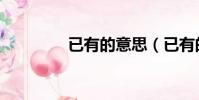 已有的意思(已有的英文)