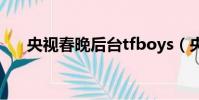 央視春晚后臺tfboys(央視春晚后臺)