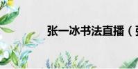 張一冰書法直播(張一冰)