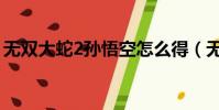 無雙大蛇2孫悟空怎么得(無雙大蛇2孫悟空)