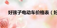 好孩子電動車價格表(好孩子電動車)
