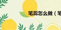 筆蕊怎么做(筆蕊)