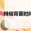 辣椒育苗時間多少（辣椒育苗時間和方法）