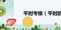 平時考核(平時的拼音)