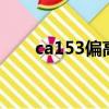 ca153偏高一點不要驚慌（ca1509）