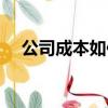 公司成本如何降低（公司成本如何核算）