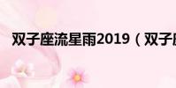 雙子座流星雨2019(雙子座流星雨2019)