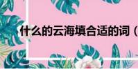 什么的云海填合適的詞(什么的云海)