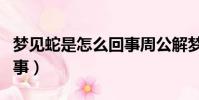 夢見蛇是怎么回事周公解夢(夢見蛇是怎么回事)