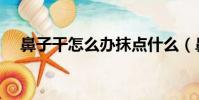 鼻子干怎么辦抹點什么(鼻子干怎么辦)