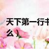 天下第一行書指的是（天下第一行書指的是什么）
