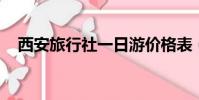 西安旅行社一日游價格表(西安 旅行社)