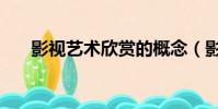 影視藝術欣賞的概念(影視藝術欣賞)