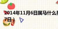 2014年11月6日屬馬什么星座(2014年11月7日)