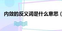 內斂的反義詞是什么意思(內斂的反義詞)
