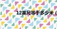 12英尺等于多少米(12英尺)