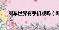 飚車世界有手機版嗎(飚車世界威望)