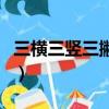 三橫三豎三撇三捺打一字（三橫三豎三撇三捺）