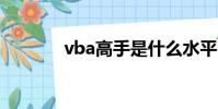 vba高手是什么水平(vbag)